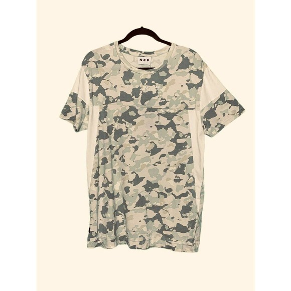 NXP Camo Crew Neck Short Sleeves Cotton T-Shirt Size Large - Picture 1 of 8